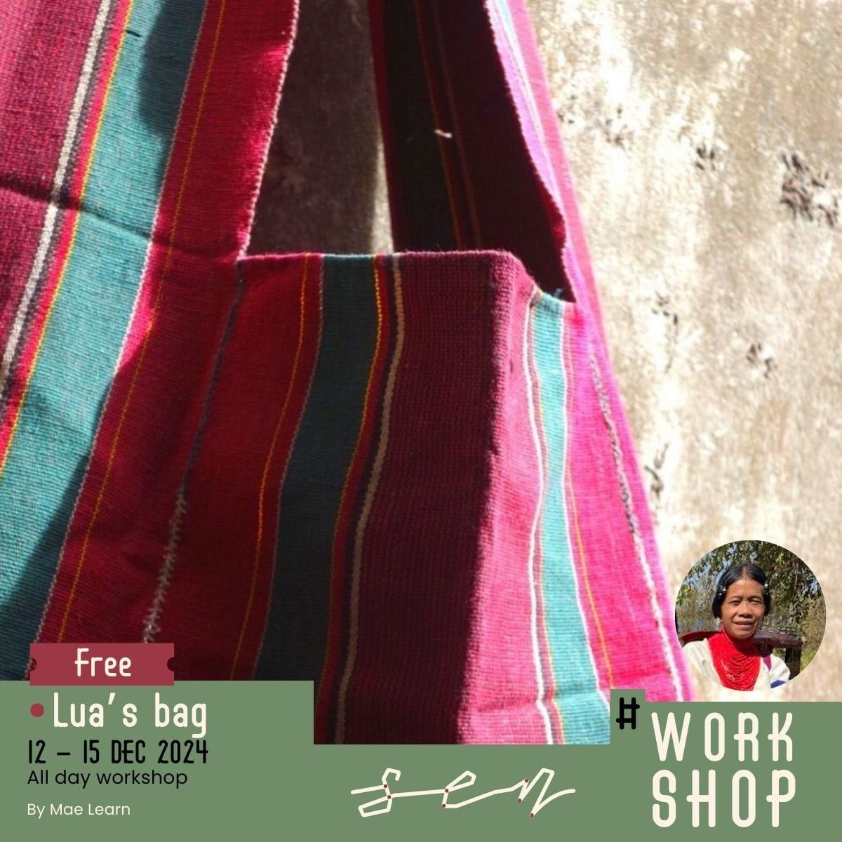 Materials for Lua’s bag workshop