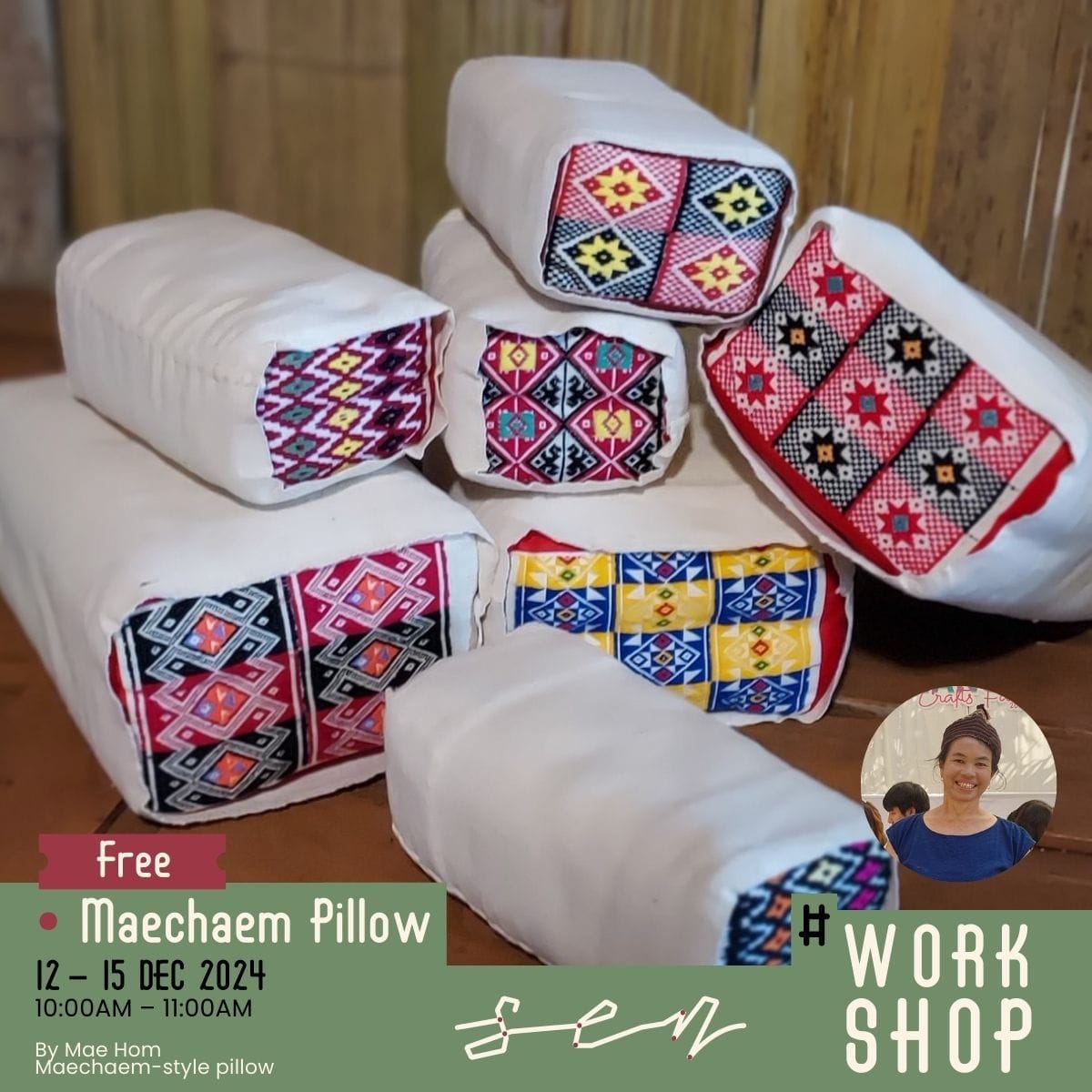 Materials for the Mae Chaem pillow workshop